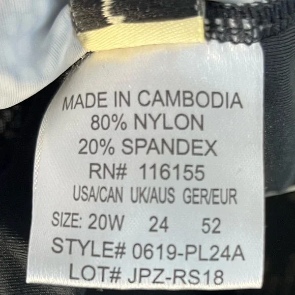 Alisha Levine Black with White Dots Swim Top Size 20W (Women's) - Picture 7 of 8